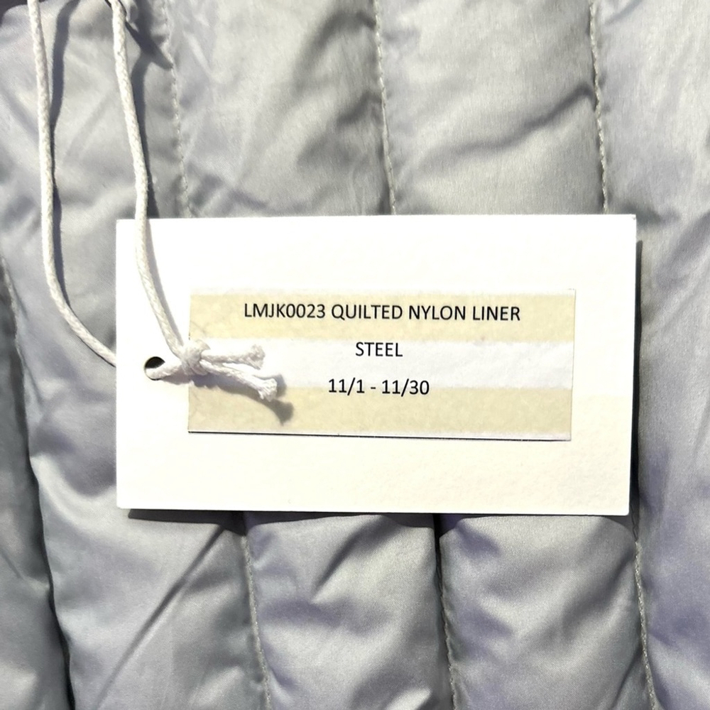 FRAME Denim NWT Quilted LinerDown Puffer Jacket in Steel Sz M - Picture 6 of 8